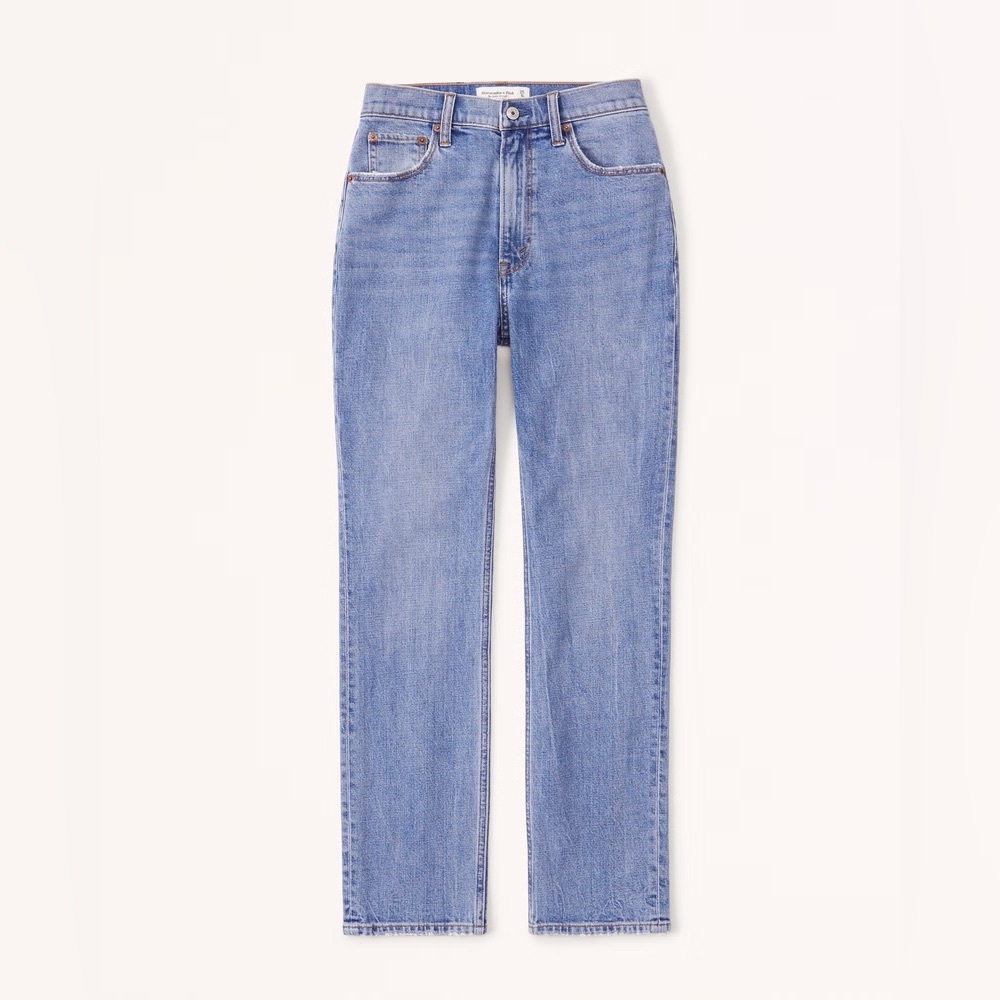 A&F Curve Love Ultra High Rise Ankle Straight Jean 24P 24 Short Petite